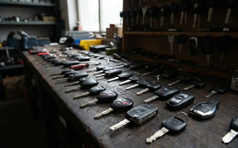 Selection of car key blanks and remote fobs for major South African vehicle brands